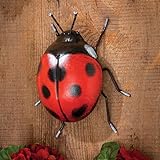 Bits and Pieces - Garden Ladybug - 5-1/2' x 6' - Metal Sculpture - Indoor or...