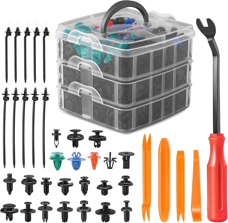 Kit de Presilhas Automotivas DNA MOTORING com 635 Peças para Para-choque, Paralama e Carroceria – TOOLS-00730