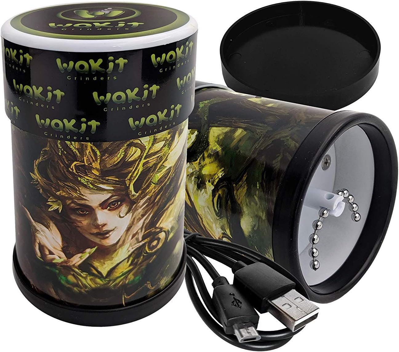 Wakit (1st gen)- Electric Herb Grinder Unique Patented Ball and Chain Technology Grinds Spices & Herbs in Seconds - Perfect Grind as You Control the Grind and Texture Without Wasting Herb