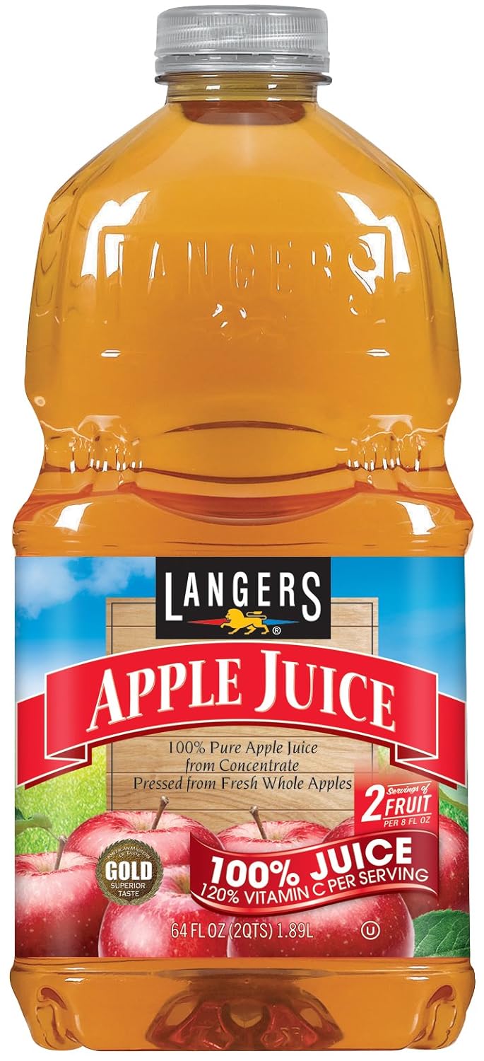 Langers, Apple Juice, 64 Fl Oz Bottle