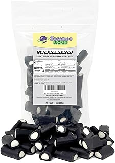 Black Licorice Candy, Filled Licorice with Sweet Creamy Center, 10 Ounce