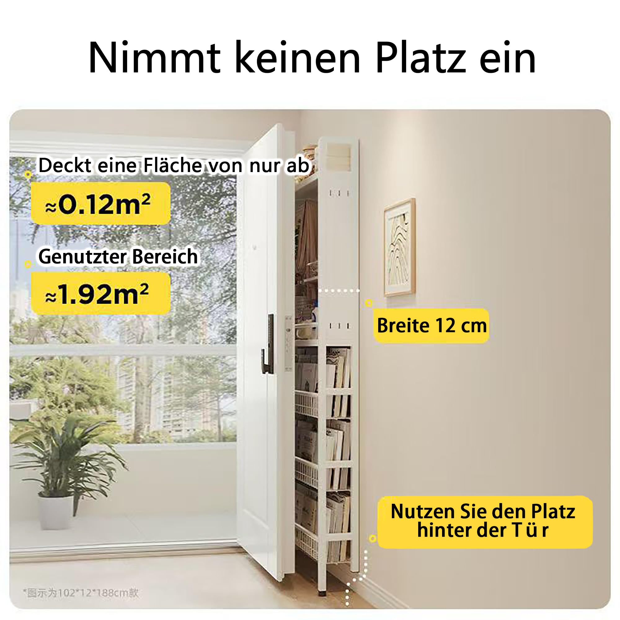 Libreria a 5 piani dietro la porta - Scaffale in metallo con organizzatore portaoggetti, mensola a parete per giocattoli e libri, salvaspazio, libreria stretta per studi, camera da letto, soggiorno