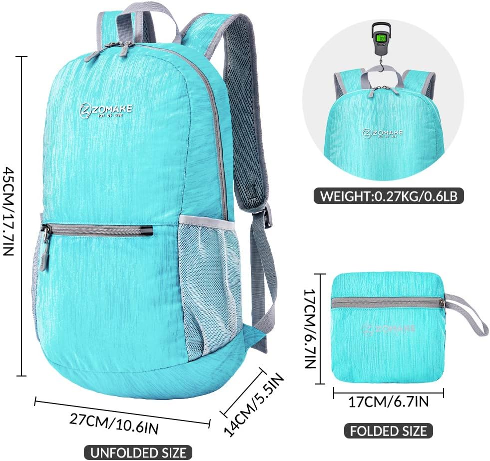 ZOMAKE Ultra Lightweight Packable Backpack Small Hiking Daypack