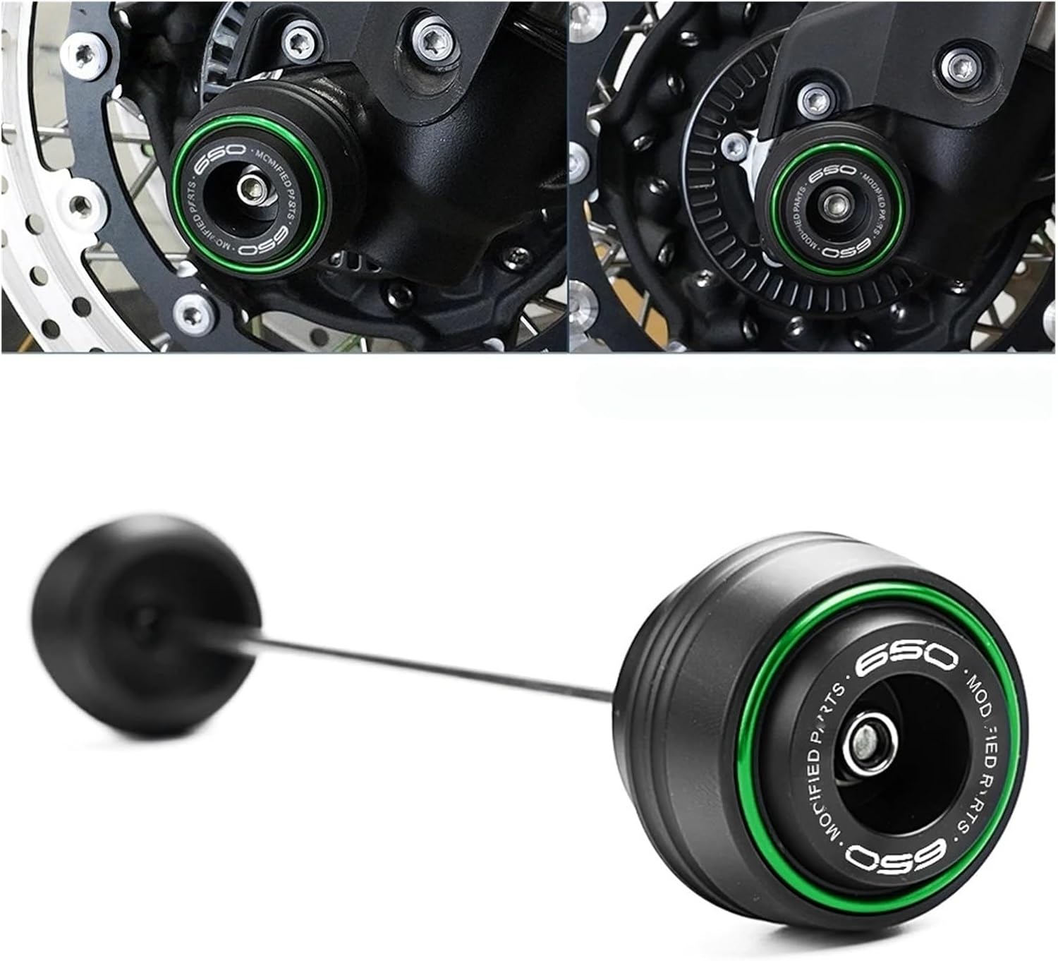 Motorcycle Falling Protection For KA&WASAKI Versys650 Z RS Ninja650 2017-2025 Motorcycle RearFront Wheel Fork Axle Slider Protector Crash Pad