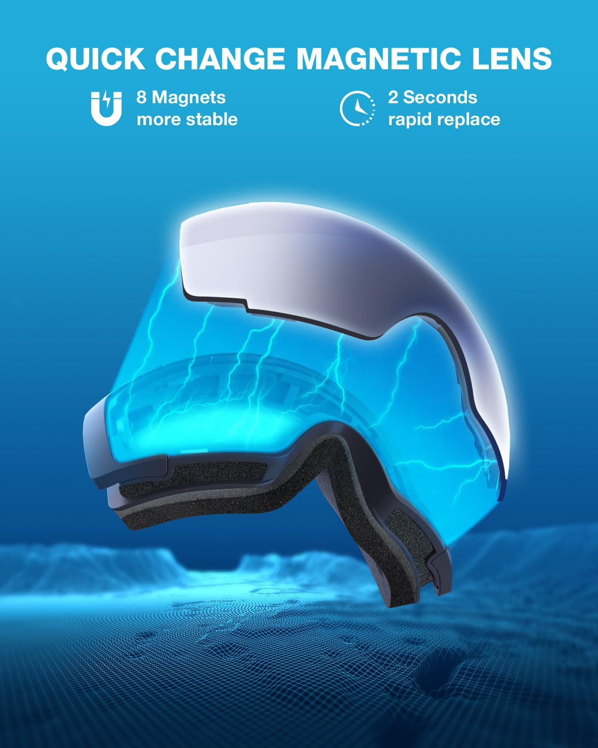 Zionor X4 narciarskie snowboardowe gogle śnieżne magnes dwuwarstwowe soczewki sferyczna konstrukcja przeciwmgielna ochrona przed promieniowaniem UV antypoślizgowy pasek dla mężczyzn kobiet