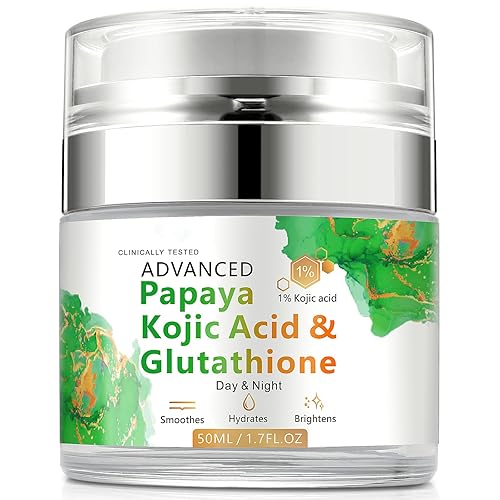 Miniatura 1 de Crema para la cara, ácido kójico de papaya glutatión natural para la piel nutritiva y rejuvenecedora crema facial, crema hidratante de día y noche,