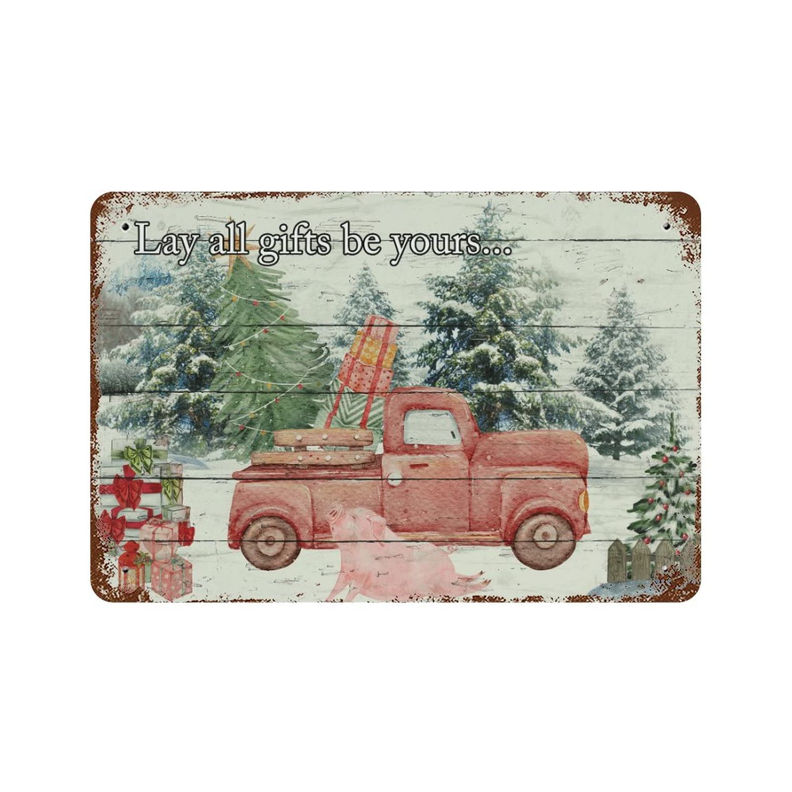 Panneau en métal vintage de Noël bonhomme de neige déco bar 30x45cm