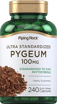 Piping Rock Pygeum | 100mg | 240 Capsules | Supplement for Men & Women | Pygeum Africanum Bark Extract | Ultra Standardized Phytosterols | Non-GMO, Gluten Free