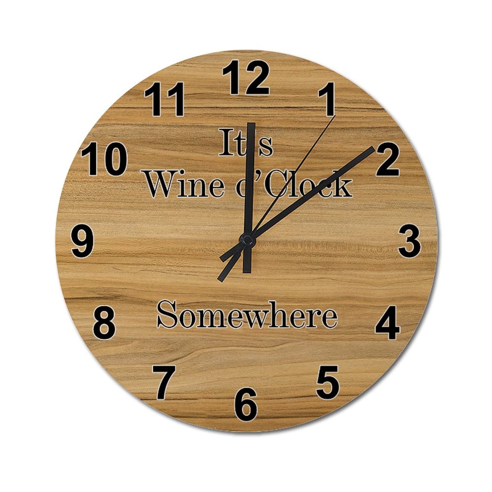 Horloge murale It's Wine O'Clock Somewhere decorative quartz pile salon 38cm