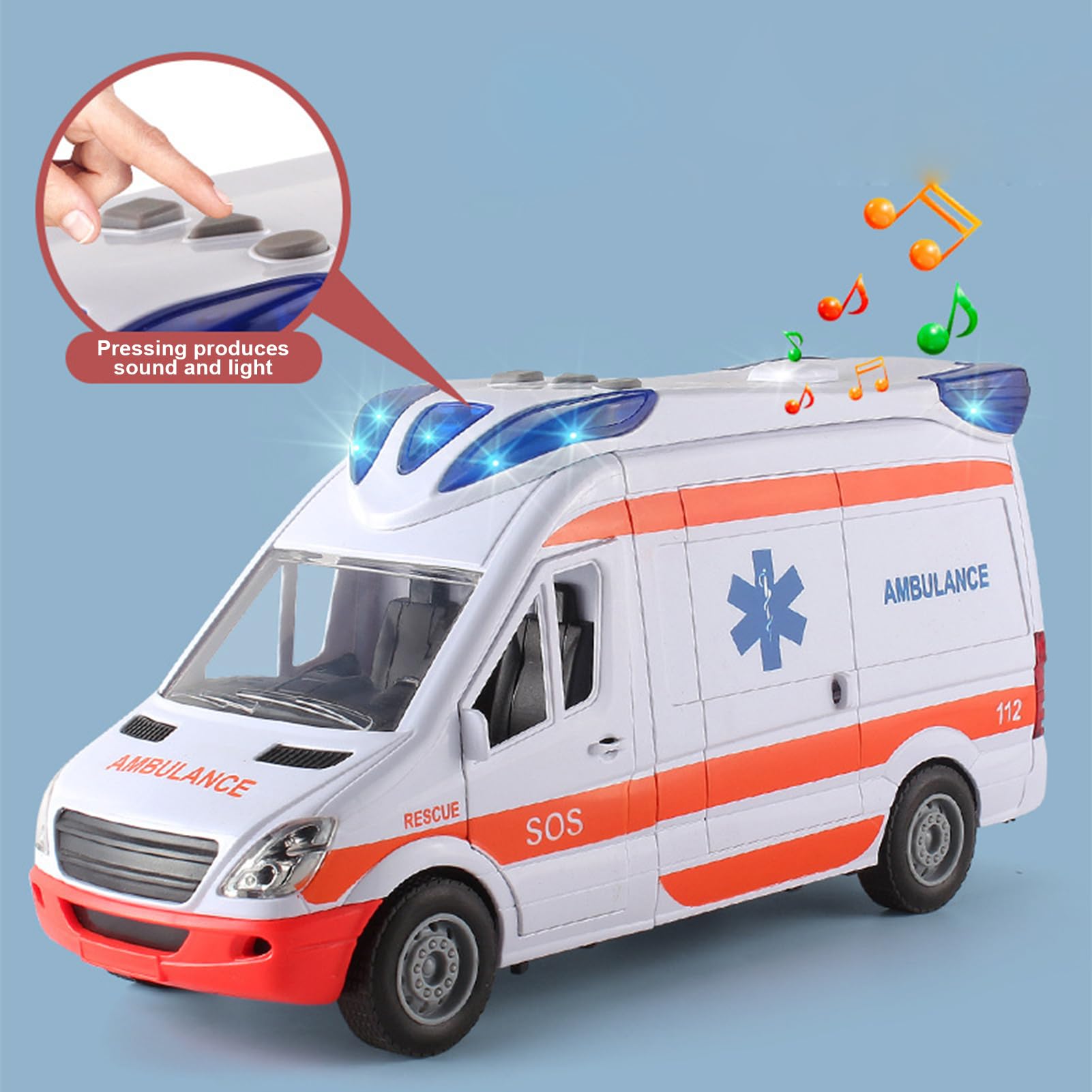 Ambulance Car Giocattolo, Gioca A Un Giocattolo Ambulante Con Luci E Suono - Barella, Giocattoli In Casa Con Barella Per Bambini E Bambini, Ragazze, Bambine, Bambino Sviluppo Delle Competenze: Fornend