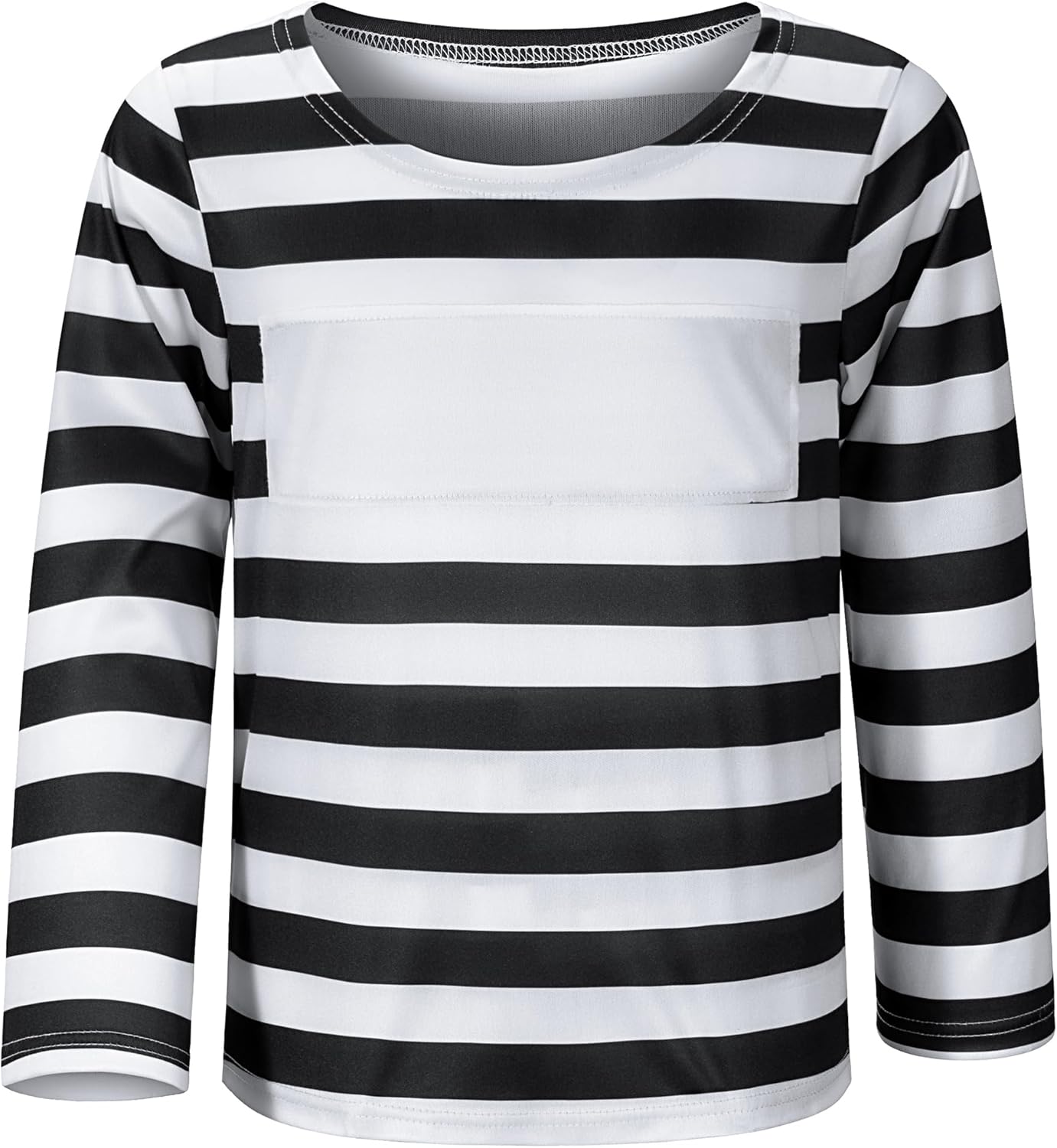 Yoroka Kids Prisoner Costume Black and White Stripe Uniform with Accessories - Image 2