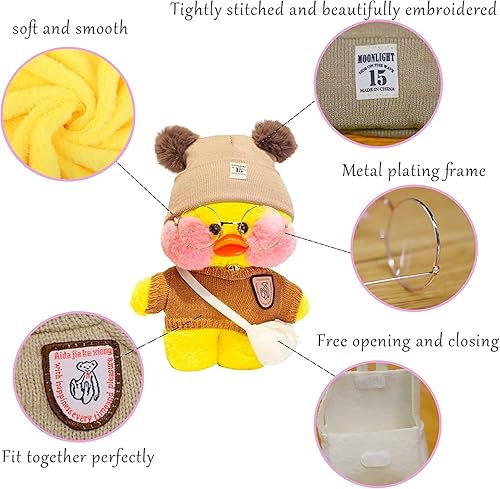 Miniatura 7 de iinkcma Juguete de peluche de pato blanco con ropa extraíble lindo pato suave regalos para niños 12 pulgadas pato blanco pato-12