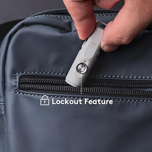 Miniatura 9 de RovyVon Aurora A3 650 lúmenes súper brillante para exteriores, mini llavero EDC recargable linterna LED, batería integrada de aleación de aluminio