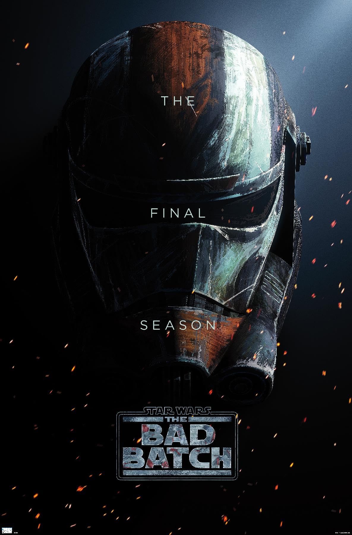 Photo 1 of **PARTIALLY BROKEN** Trends International Star Wars: The Bad Batch - Final Season Helmet One Sheet Wall Poster 22.37" x 34.00"