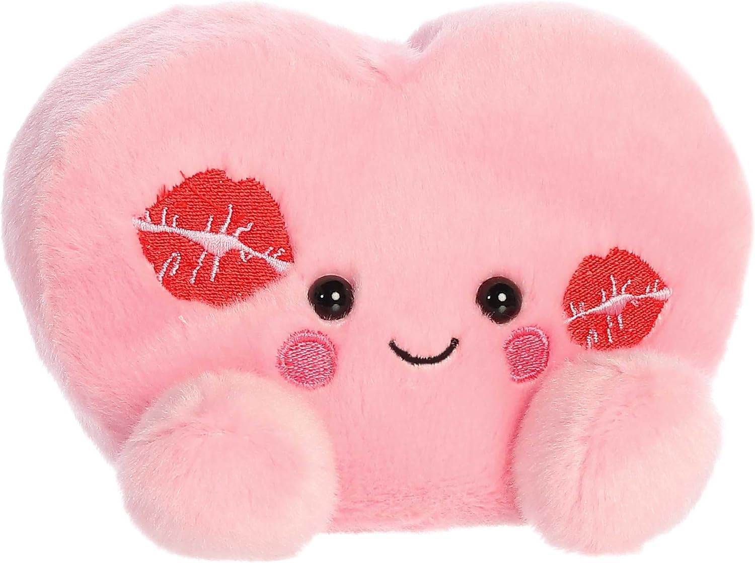 Aurora® Adorable Palm Pals™ Kinsley Kisses Heart™ Stuffed Animal - Fun Collectible Plush for Kids and Adult Collectors - Perfect for Decorating Rooms and Birthday Gifts - Pink 5 Inches