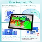 10 inch Android 15 Comprimé, 8GB RAM 32GB ROM Puissante quadruple-core CPU, 1280*800 Comprimé d'écran de résolution PC, 8MP Caméra, 6000mAh Ordinateur de batterie, 2 en 1 Comprimés avec clavier, boîtier, souris, ordinateur portable Stylus
