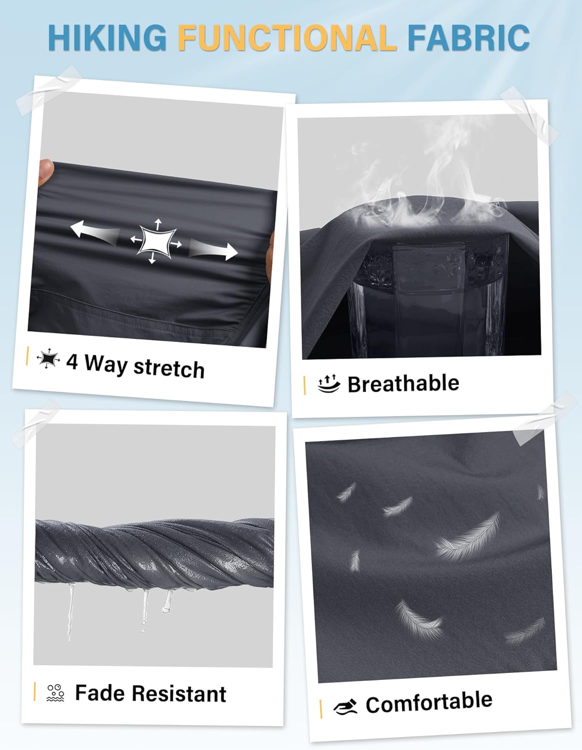 Toomett Mens Cargo Shorts Quick Dry Stretch Work Fishing Lightweight Breathable Outdoor Shorts for Hiking Tactical - Image 5