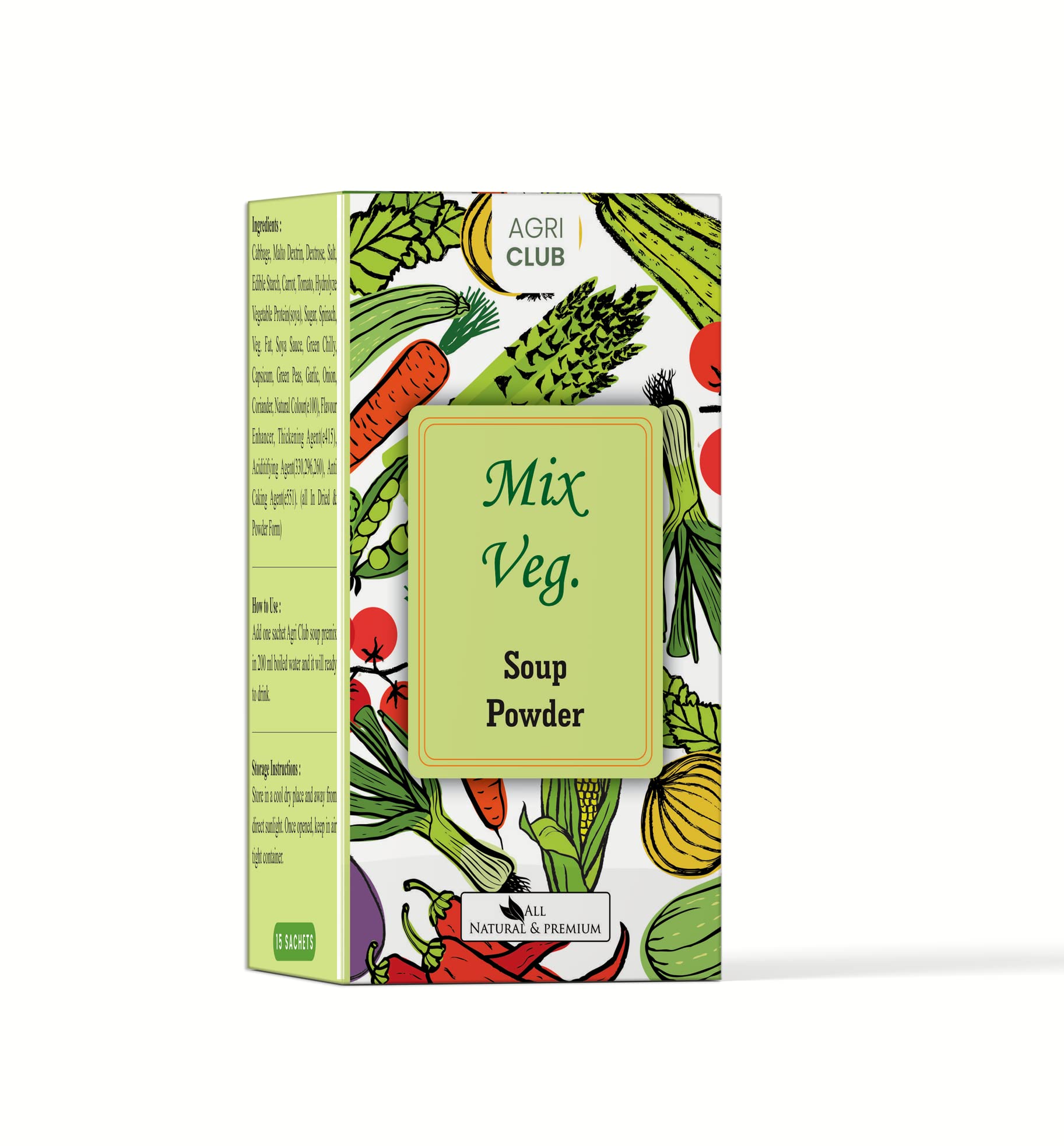 Agri Club Instant Mix Veg Soup Powder 15 Sachets, Each 15gm (B09XQ7FK3H) Amazon Price History, Amazon Price Tracker