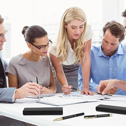 Miniatura 6 de 30 juegos de bolígrafos de agradecimiento para empleados con citas inspiradoras grabadas, regalos con cajas para profesores, compañeros de trabajo,