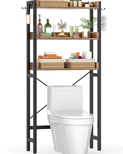 Ecoprsio Over-The-Toilet Storage Rack, 3-Tier Bathroom Organizer Shelf Over Toilet,