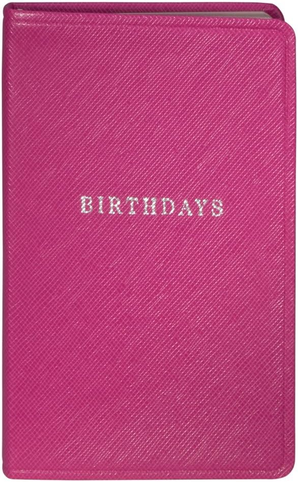 POST Birthday Book, Saffiano Pink