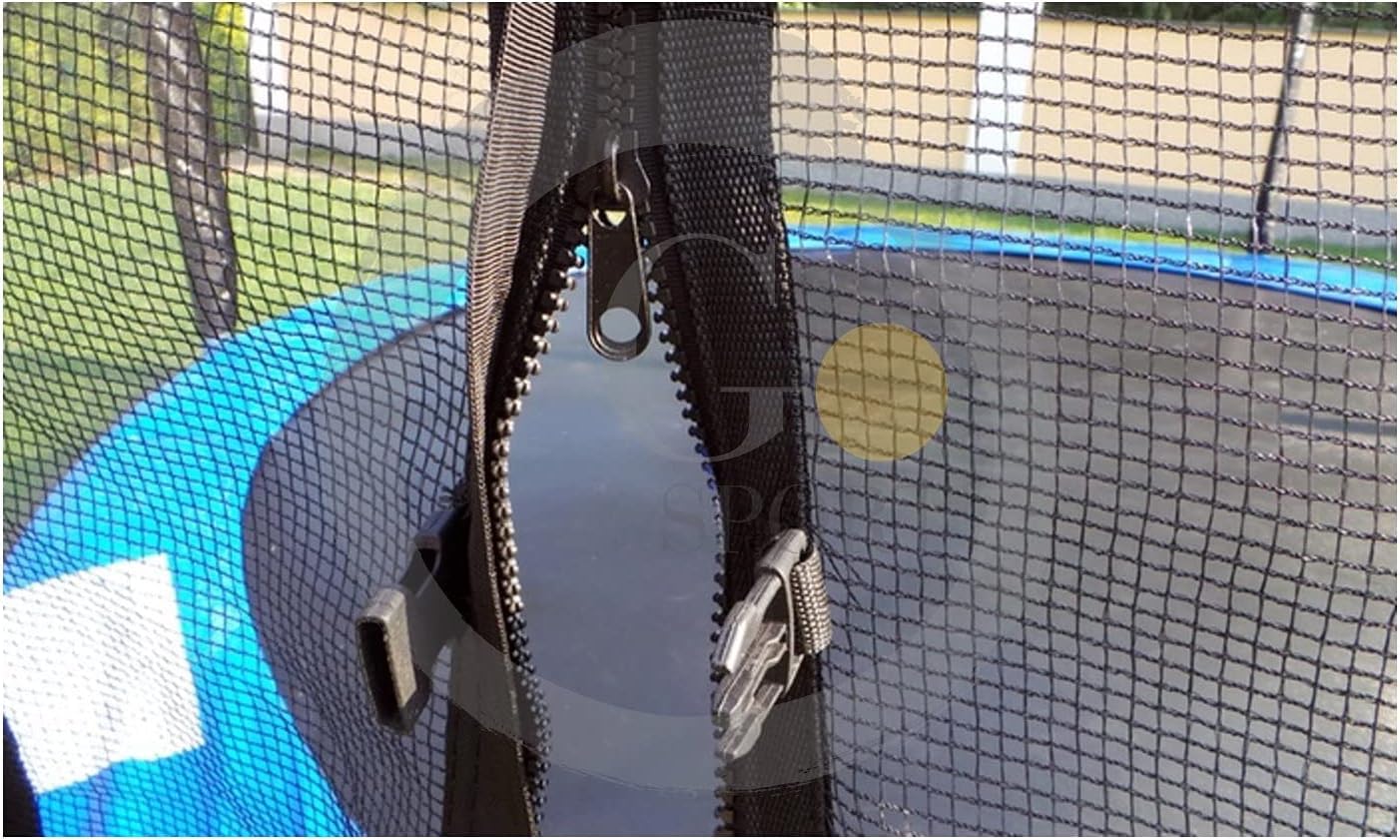 GOVITA - Trampolino Elastico Da Giardino Tappeto Elastico Esterno Sport Con Rete Di Sicurezza E Scaletta - Certificato CE