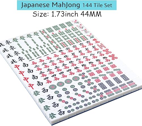 Miniatura 2 de YINIUREN Mahjong japonés tamaño del juego de 1732in material de melamina Mahjong  Mahjong magnético se puede utilizar con mesa automática de