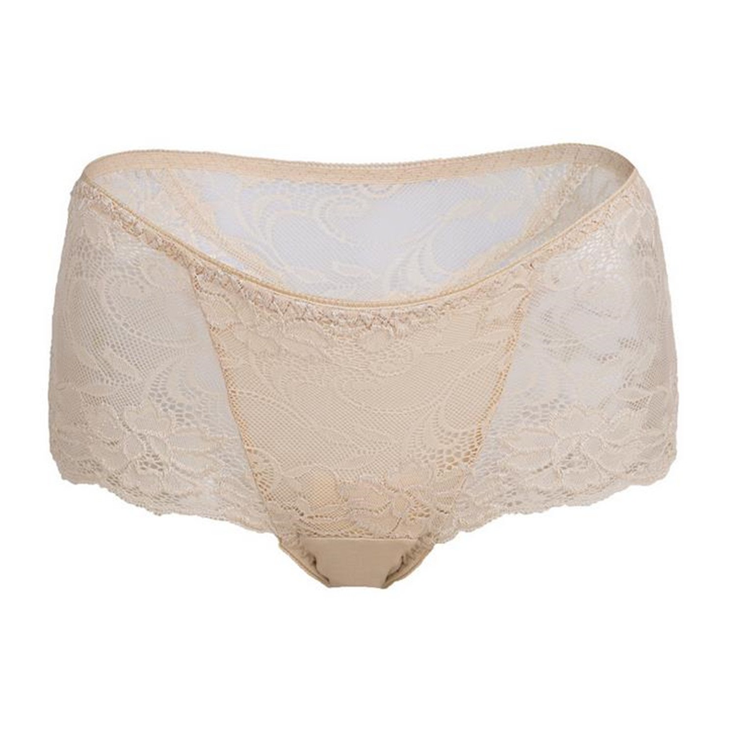 MESHIKAIERWomen Elegant 100% Silk Underwear Lace Low Waist Underpant Panty Brief Hipster