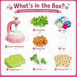 Kraxify DIY Tissu Bouquet de fleurs Kit pour les filles 4-8 ans, Jouet d'artisanat sans mess avec des pièces de fleurs réutilisables, Créer & Affichez vos propres Bouquets, cadeau d'anniversaire créatif pour les enfants