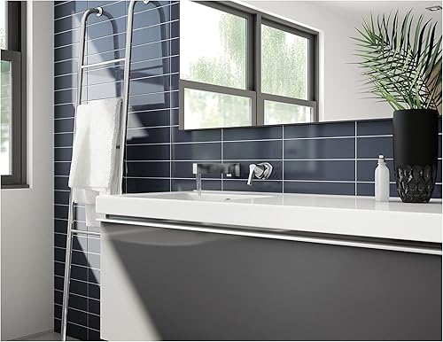 Miniatura 3 de DELTA FAUCET T574LF-BLWL - Grifo de baño de una sola manija para montaje en pared, color negro mate