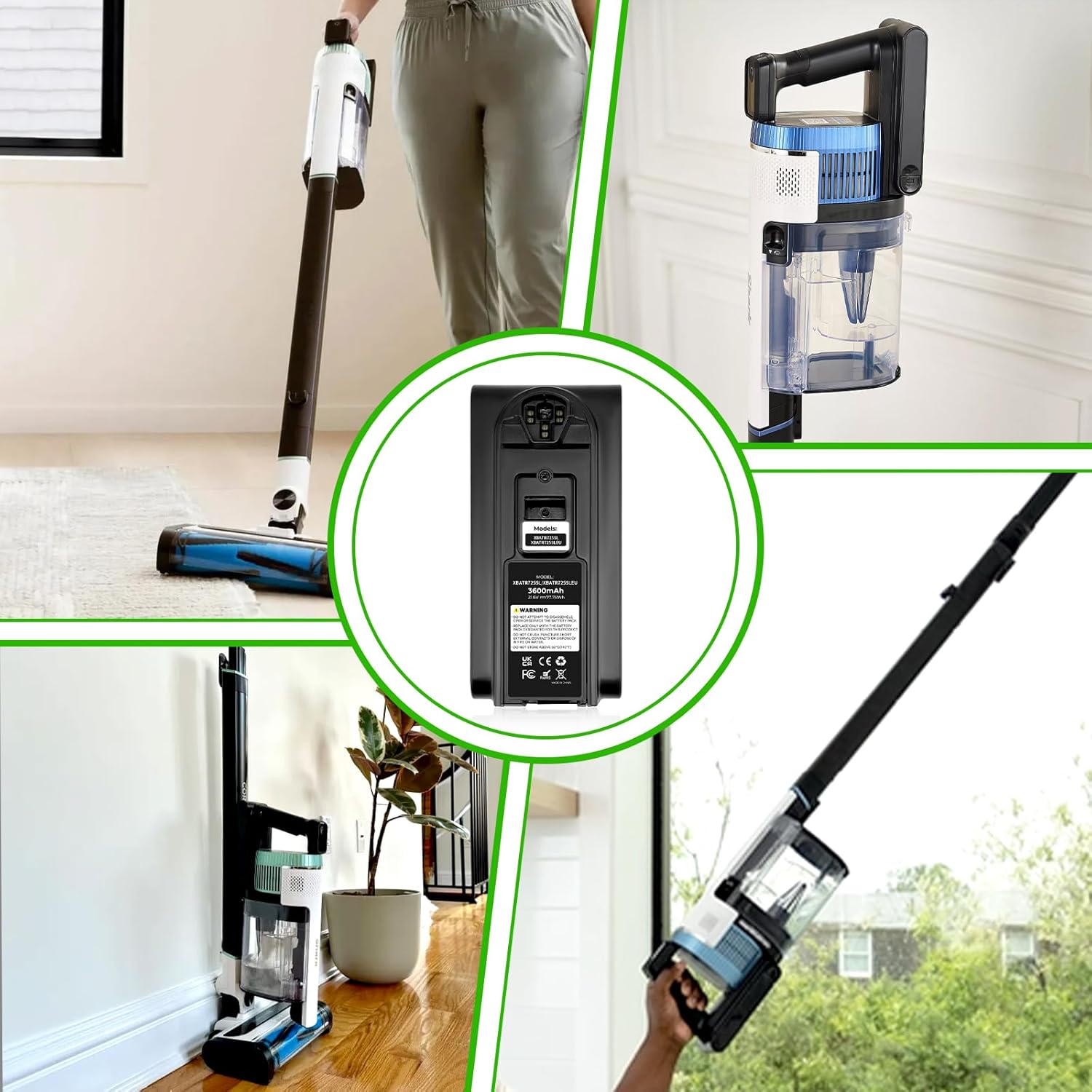 Replacement Battery for Shark XBATR725SL IZ840H,IZ862H,UZ865H, IZ862HC, UZ865HCCO Cordless Vacuum Cleaners(NOT Fits for Shark IZ540H, IZ562H, UZ565H,LZ500 Series Models)