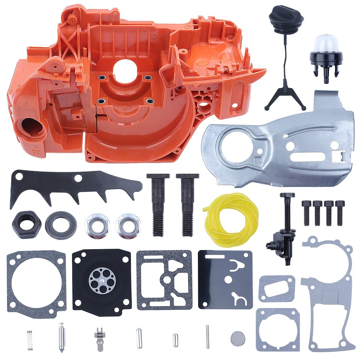 Części do kosiarki Zestaw uszczelek korby skrzyni korbowej Fit Husqvarna 350 340 345 silnik piły łańcuchowej część silnika pompa oleju COZver zestaw naprawczy gaźnika 537172001
