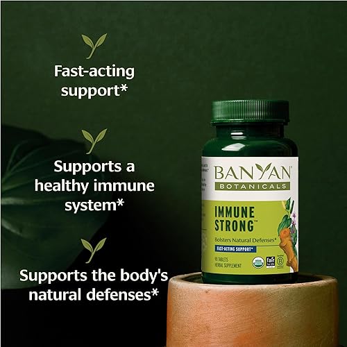Miniatura 3 de Banyan Botanicals Inmune fuerte – Suplemento orgánico con cúrcuma y Tulsi – Fórmula inmune ayurvédica que apoya las defensas naturales del cuerpo* –