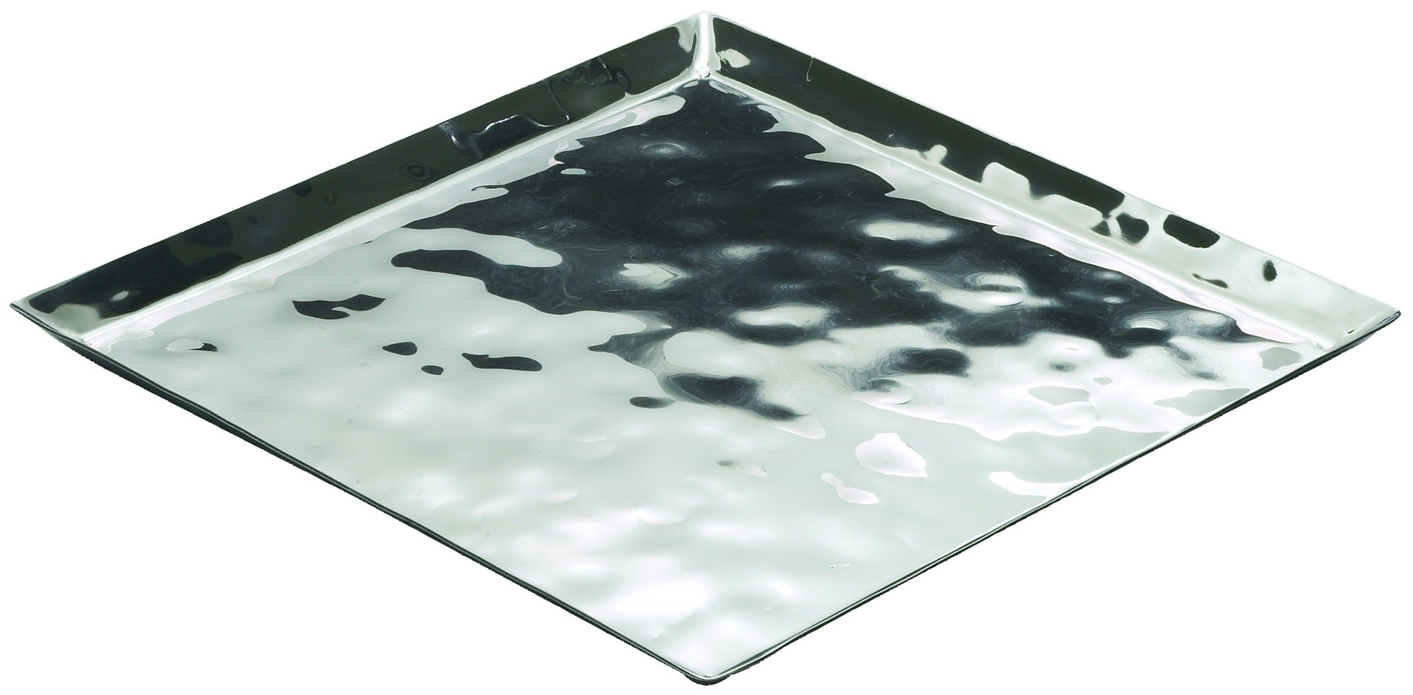 Winco 11.8" x 11.8" x 0.6" / Square / Silver Serving Trays