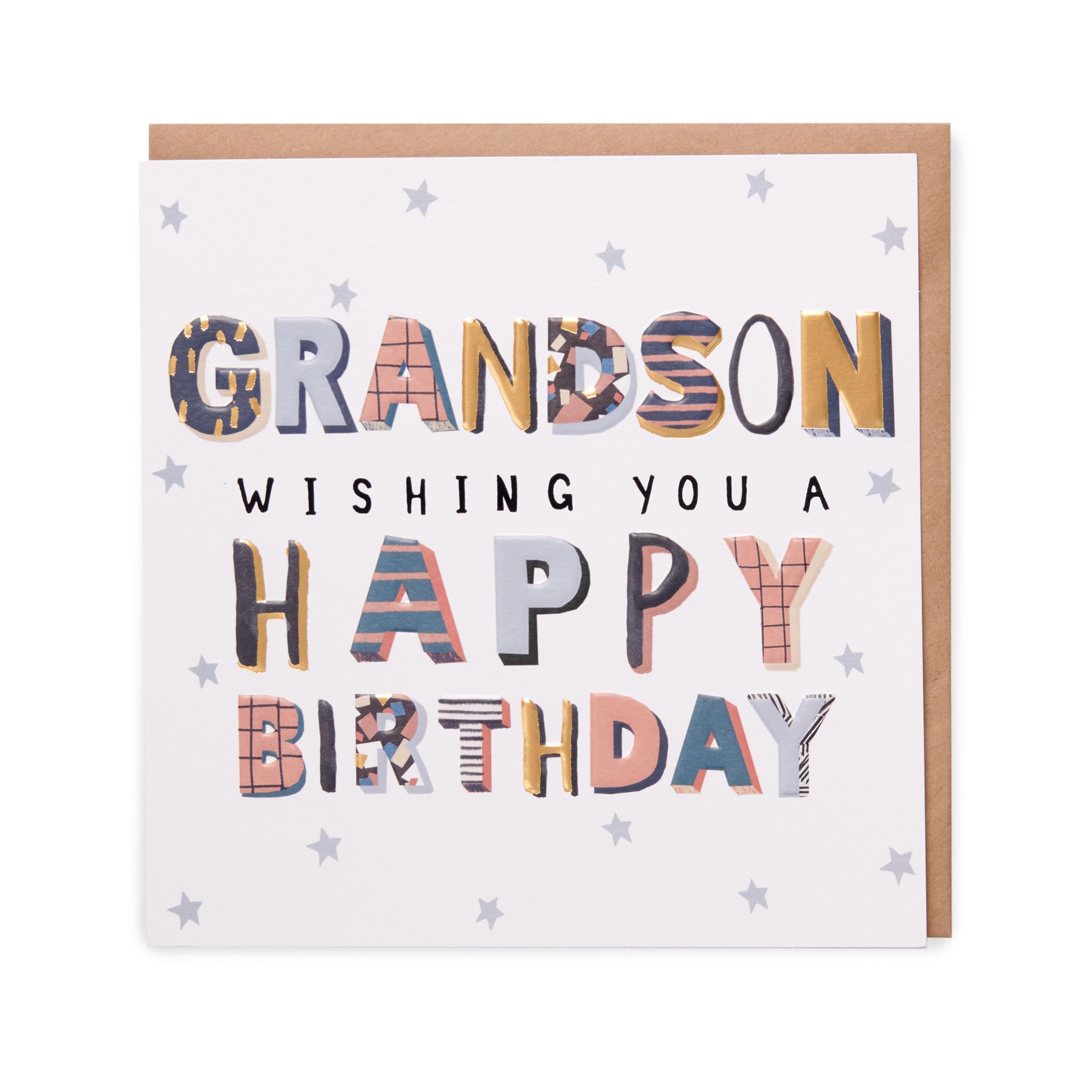 Kindred | Happy Birthday Card for Grandson | With Envelope