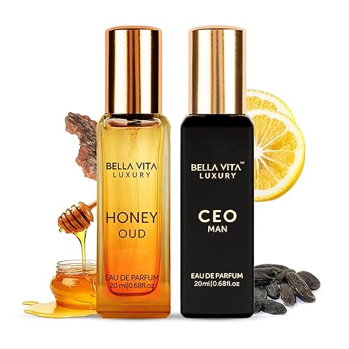 Miniatura 2 de BellaVita Luxury Honey OUD & CEO Man Travel Size Edition (0.7 fl oz) Parfume  Mini perfumes de larga duración  Notas notas de miel, vainilla, tonka