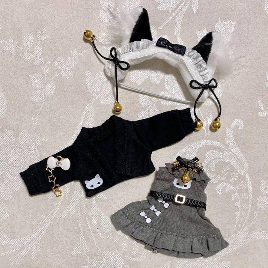 オビツ11 ねんどろいど どーる 服 ハロウィン 黒猫 着物 きつね