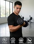 MAGCOMSEN Hommes Rash Guard maillot de bain à sec rapide UPF 50+ UV Protection Tee Moisture Wicing Court Sleeve Sun SPF Hauts