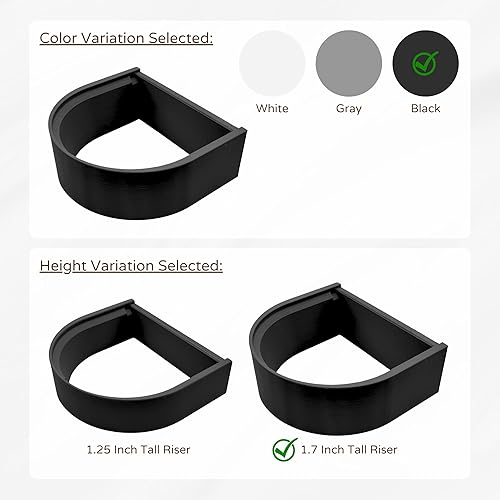 Miniatura 5 de Bandeja de goteo para tazaelevador hecho para el Keurig para reducir las salpicaduras, solo elevador (negro, K-Slim de 1.7 pulgadas de alto)