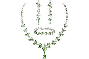 Austrian Crystal Bridal Jewelry Sets for a Graceful Touch (Sage Green)