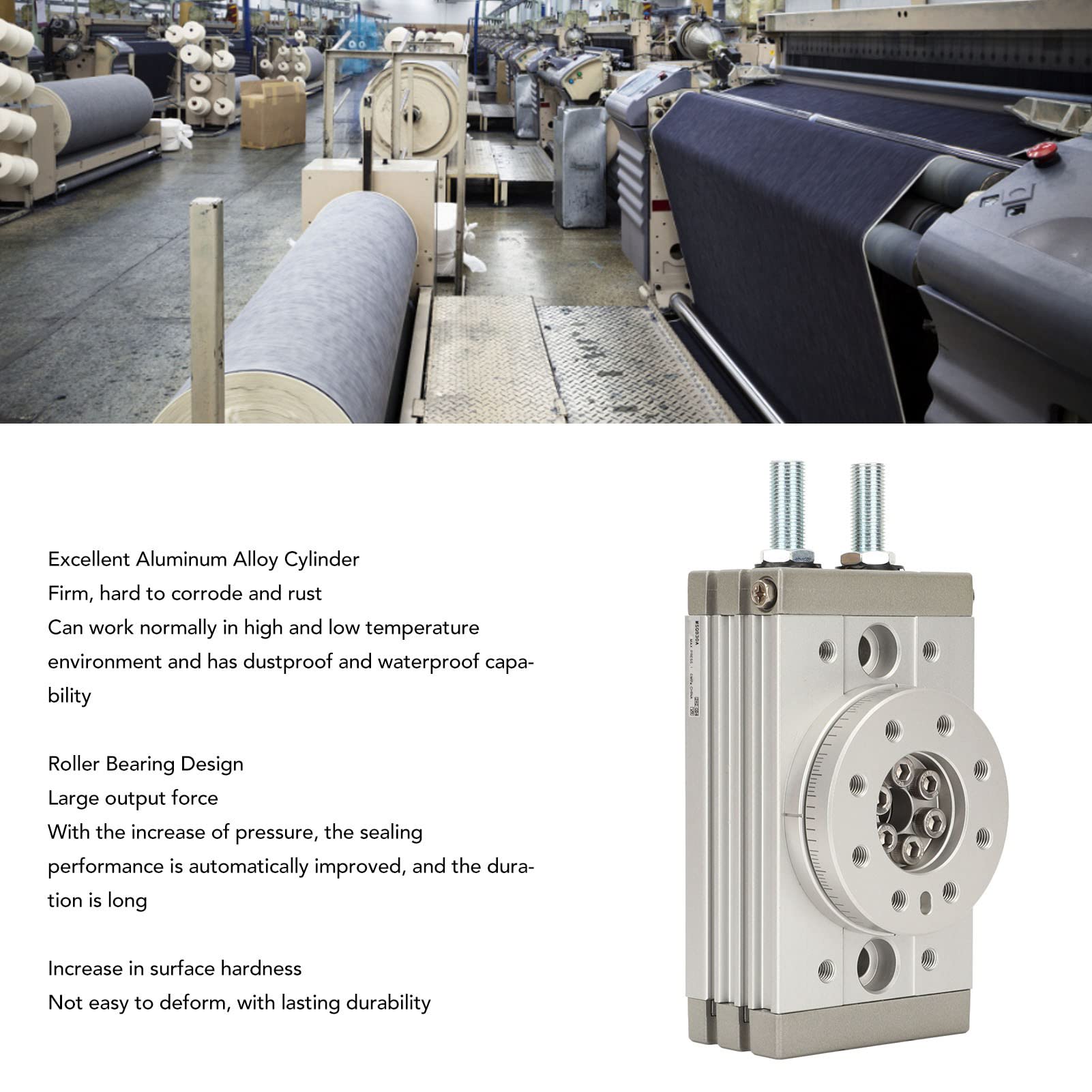 Rotations-Pneumatikzylinder, 0-190 Grad Verstellbare Aluminiumlegierung, Hochfeste, Wasserdichte Rotationszylinder-Pneumatikzylinder für die Industrie, Eingebauter Magnetring (MSQB-30A)