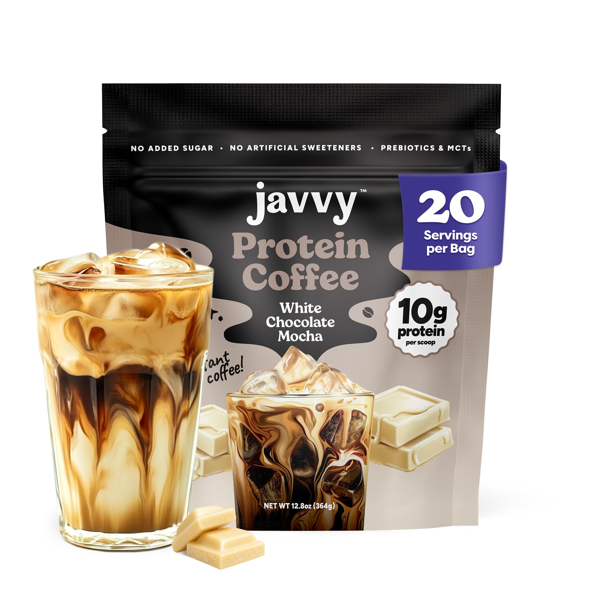Javvy Protein Coffee for Cold Brew & Iced Coffee, French Vanilla V3 — view 12