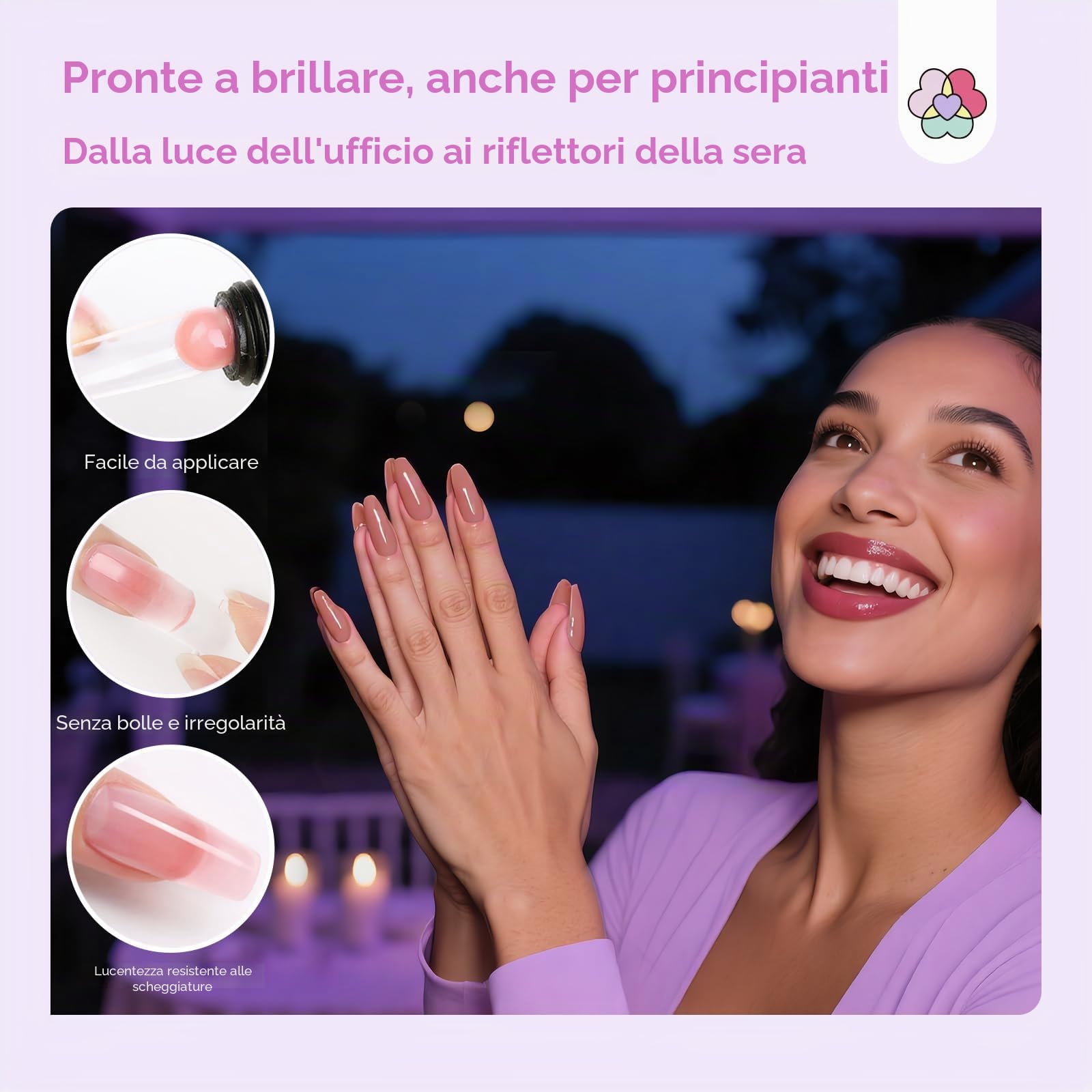 SAVILAND Kit Unghie Gel Completo 15 Colori 15g Polygel per Unghies con Lampada U V e Slip Solution, Kit Ricostruzione Unghie Professionale con Base y Top Coat Adatta per l'autunno e l'inverno