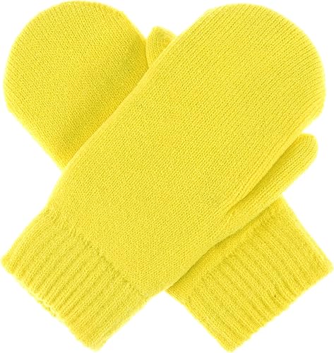Be Your Own Style BYOS Unisex Winter Toasty Warm Plush Fleece Lined Knit Mittens