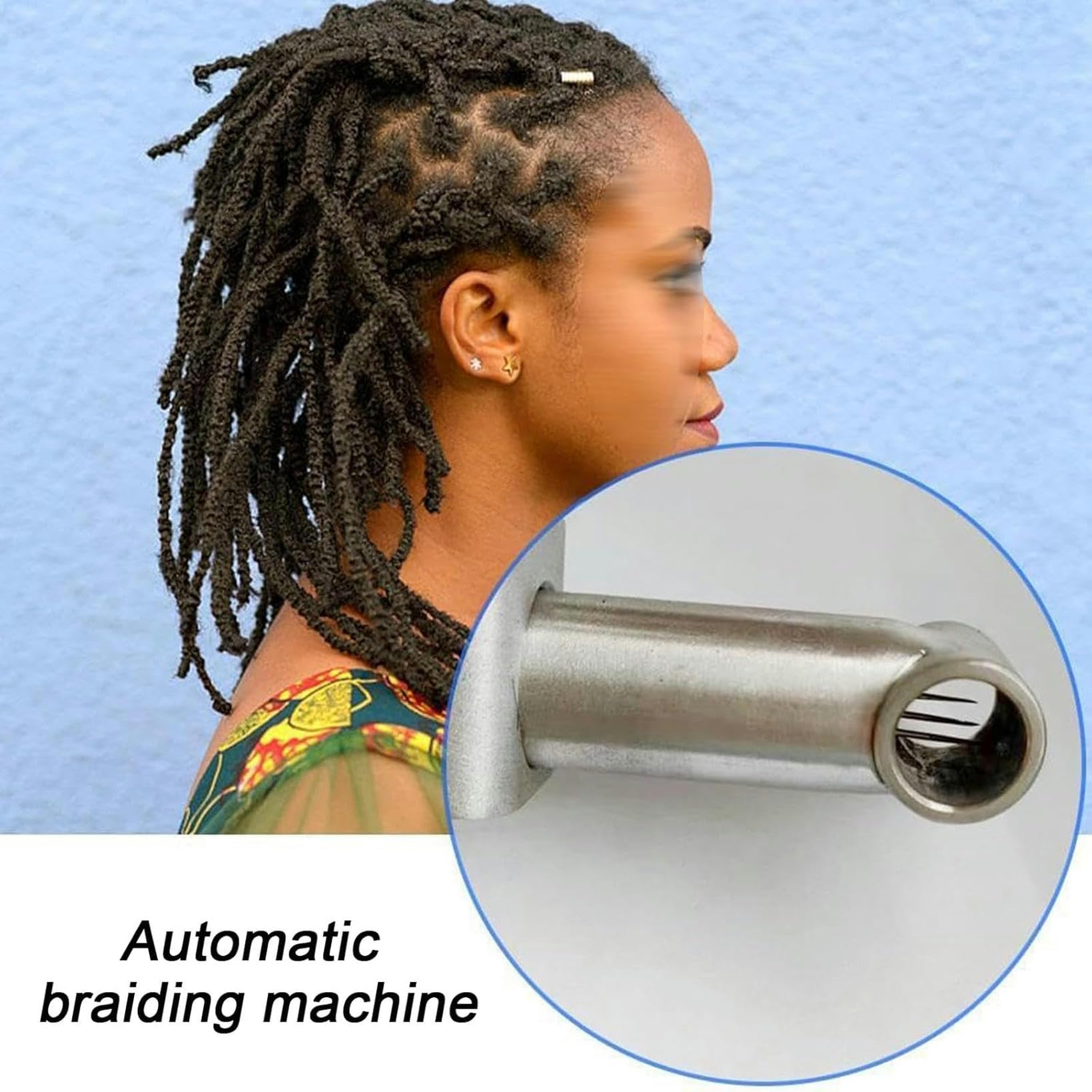 Máquina portátil Dreadlocks, Kit de máquina eléctrica Dreadlock para DIY Dreadlocks Trenzado extensión del Pelo, Máquina de fácil Uso Dreadlock Maker con 20 Agujas de Ganchillo Automáticas