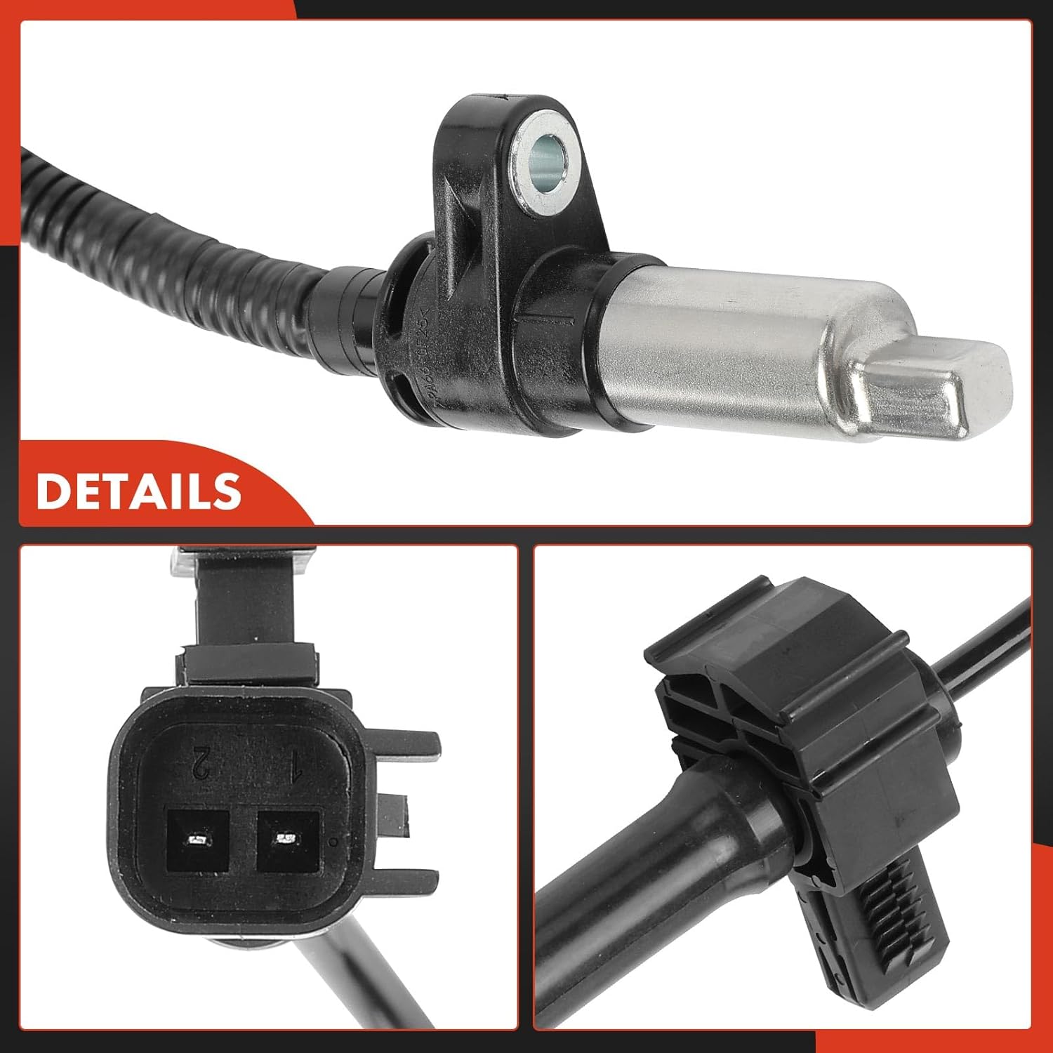 A-Premium Rear Left/Right ABS Wheel Speed Sensor Compatible with Chevrolet Suburban 2500 3500 HD & GMC Sierra 2500 3500 HD, 2015 2016 2017 2018 2019