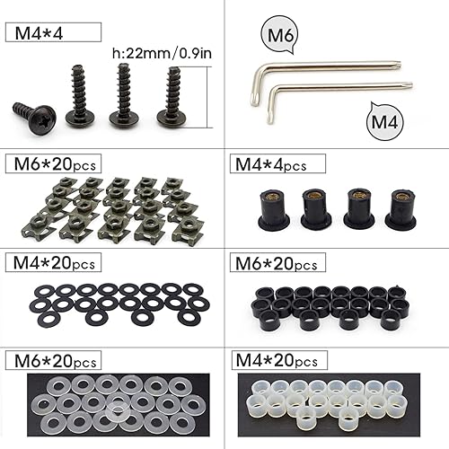 Miniatura 6 de Bodywork Kits Motorcycle Fairing Bolt Screw Nuts Assortment Set for Benelli Trk502 TNT 250 Tnt250 TRK 502 Trk502X TRK 502X 600I Bn302 502C Parts