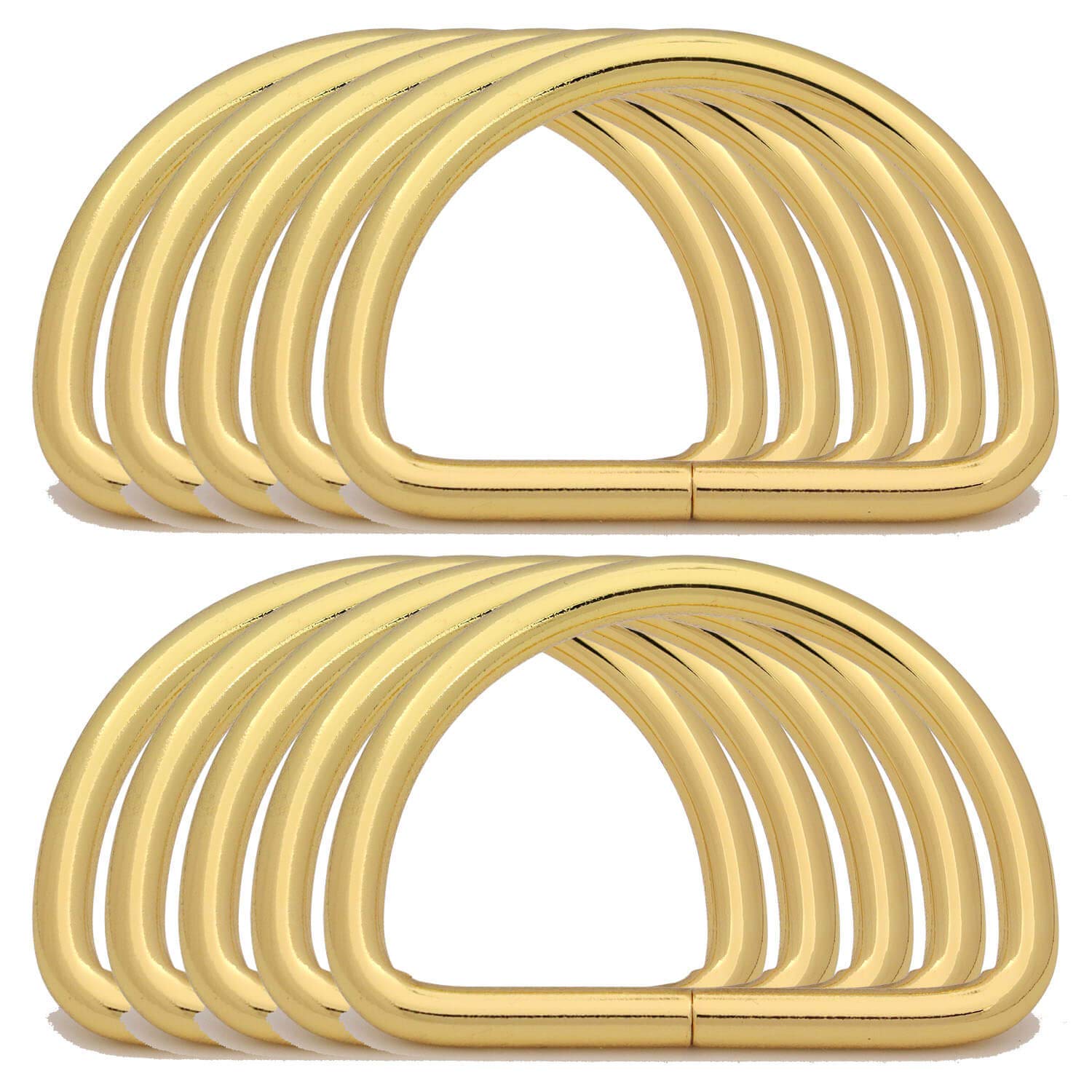 BIKICOCO Metal D-Rings Buckle, 2 Inch Non-Welded for Webbing Sewing DIY