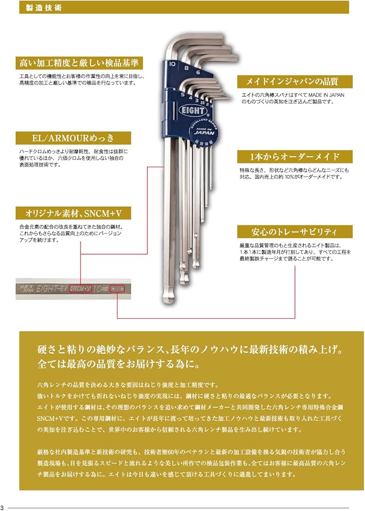 Amazon | エイト(EIGHT) 六角棒スパナ セミロング9本組 TMS-9 テーパー Amazon | エイト(EIGHT) 六角棒スパナ セミロング9本組 TMS-9 テーパー