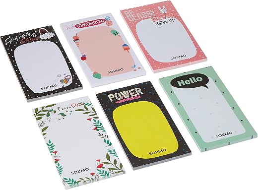 Amazon Brand - Solimo To Do List Planner – 6.5” x 3.5”, 50 Sheets Easy Tear Off Notepads, for Grocery, Shopping, Reminder